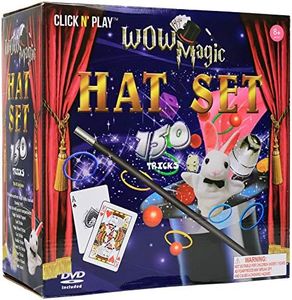 Click N' Play Magician Dress Up & Magic Tricks Set for Kids, Halloween Magic Trick Games for Girls & Boys, Kids Magic Set, Over 150 Tricks, Includes Manual & DVD Tutorial, Magic Kit for Kids Age 10-12