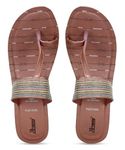 PARAGON Women's Wedge Sandals | Slip-On Sandals with Cushioned Footbed, Stylish Design, and Durable Construction | Perfect for Everyday Casual Wear Peach