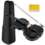 Imaginea Violin 4 Full Size Violin Set for Beginners | Musical Instrument Acoustic Violin for Kids | Violin with Hard Case, Bow Violin Musical Instrument for Beginners, Adults, Students, Kids