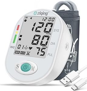 Blood Pressure Monitors, Bp Monitor - Blood Pressure Machine Large Cuff Upper Arm Cuff 8.7''-17.3'', Large Screen, 2 Users Total 198 Memories, White