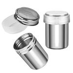 Accmor 2pcs Powdered Sugar Shaker Duster, Cinnamon Shaker Flour Sifter, 7oz Stainless Steel Fine Mesh Dredges Shakers for Cinnamon Flour Salt Pepper