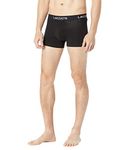 Lacoste Mens 5-Pack Regular Fit Boxer Trunk, Black, Large