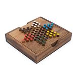 SiamMandalay Chinese Checkers: Handmade & Organic Traditional Wood Game for Adults from with Free SM Gift Box(Pictured)