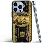 generic Phone Case Compatible with iPhone 15 Pro Max Case Phone Case Money One Hundred Dollar Waterproof Accessories Charm, BlueA