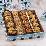 The Baklava Box Assorted Baklavas enriched with Dry Fruits, Pure Ghee and Honey- 500gms | Premium Gift Box with Assorted Bestsellers of Pyramid, Finger, Oshe Bulbul Almond and Mixed Tart Baklavas