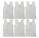 Baby Sleeveless Pack of 6 Tank Tops 100% Cotton Shirts, Short Sleeve Tees 0-24 Months Boys, Girls, Unisex, Neutral/White/6-pack/for Unisex, 0-6 Months