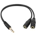 3.5mm Jack Splitter Audio Headphone Cable Y Adaptor Cord by TRIXES