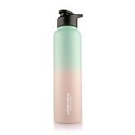 CASPIAN /// Hike Stainless Steel Sipper Water Bottle (Cotton Candy, 1 Litre, Set of 1)| Leak Proof Thunder for Fridge Home Office Travel School Kids Boys Girls Adults Sports Gym Yoga