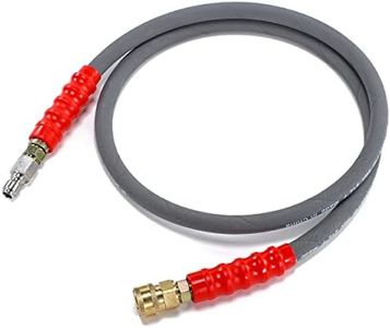 M MINGLE Pressure Washer Jumper Hose, 5 FT Whip Hose for Power Washer, Hose Reel Connector Hose for Pressure Washing with 3/8 Inch Quick Connect