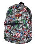 Marvel Avengers Thor Iron Man Captain America Hulk Laptop Backpack, Grey, Standard, Laptop Backpack