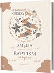 Personalised Baptism Keepsake Gift Book of Classic Nursery Rhymes to Treasure Forever. Especially Made for A Child's Baptism Day