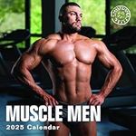 2025 Muscle Men Monthly Wall Calendar by Bright Day, 12 x 12 Inch