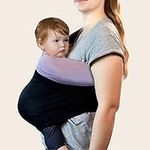 Baby Warp Carrier, Portable Ergonomic Baby Wrapped Sling with Adjustable Comfortable One Shoulder Straps, Soft Anti-Slip Toddler Sling (Plum/Black)