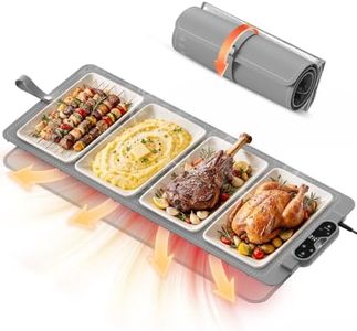FJAU Warming Mat for Food, Extra Large 37"x15", 7 Heat Levels, 8 Hour Timer