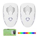 YuFek Ultrasonic Pest Repeller, Electronic Mouse Repellent plug in Pest Control for Mice Rats Spider Mosquitoes Cockroach Moth Ant and Other Rodent, Harmless to Pets and Human for Indoor Use (2PC)