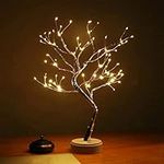 Fairy Lights Tree Lamp,Tabletop Bonsai Tree Lights for Bedroom,USB&Battery Powered, 20’’ 108 LED Warm White LED,DIY Table Lamp for Room Decor,Wedding Sign,Festival Holiday Or Bar (Remote) (Classic)