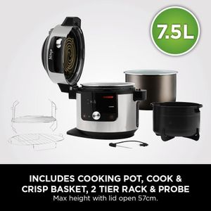 Ninja Foodi MAX 15-in-1 Multi-Cooker, 7.5L – Pressure & Air Fryer