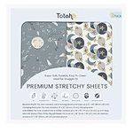 TotAha Space Bassinet Sheets, Super Stretchy Jersey Star Bedside Bassinet Sheets, Buttery Soft Bassinet Mattress Sheets Compatible with Halo, Baby Delight, Koola, Chicco Lullago, and Other Bassinet
