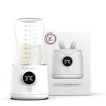 MyBambini's MAX™ Portable Bottle Warmer Baby, Bottle Warmer Baby Travel, Breast Milk Warmer Baby, USB Bottle Warmer, for Car Airplane Compatible with MAM, LANSINOH & NANOBEBE (Wide)