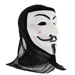 Zac's Alter Ego Anonymous Guy Fawkes Mask with Black Cloth to Cover Head