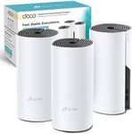 TP-Link Deco P9 Whole Home Powerline Mesh Wi-Fi System, Up to 6000 Sq ft Coverage, Dual-Band AC1200+HomePlug AV1000, Gigabit Ports, Compatible with Amazon Echo/Alexa, limited walls impact, Pack of 3