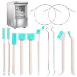 Ice Maker Cleaners Set, 10pcs Ice Machine Cleaning Brushes and 2pcs Double Ended Crochet Hook Household Cleaning Brush Detail Cleaner Brush for Gaps Corner Small Space