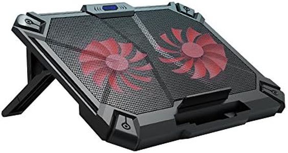 Cosmic Byte Comet Laptop Cooling Pad, Dual 140 mm Fans, LED Lights, Fan Speed Adjustment, USB Ports, Support Upto 17" Laptops (Red)