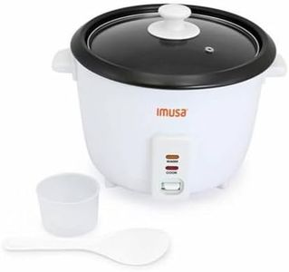 IMUSA USA GAU-00013 Electric Nonstick Rice Cooker 8-Cup (Uncooked) 16-Cup (Cooked), White