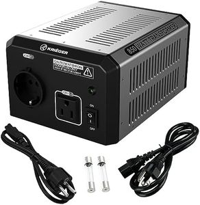 Krieger 850 Watt Voltage Transformer, 110/120V to 220/240V Step Up Step Down Voltage Converter with AC Outlets, MET Approved Under UL, CSA