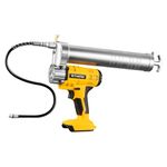 ATIVERE Lithium Battery Grease Gun Cordless for DeWalt 20V Max Battery (NO Battery) Yellow with 12” Spring Flex Hose, 10000 PSI High Pressure Quick Release Grease