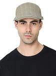 FabSeasons Unisex Washed/Faded Cotton Flat Golf Caps/Hats for Men & Women Beige