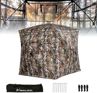 JOMAILIEEL [Upgraded] Hunting Blind 270/360 Degree See Through Ground Blind for Deer Hunting, Turkey Hunting and Outdoor 2-3 Person, Pop Up Hunting Tent with Carry Bag (1-2 Person 360)