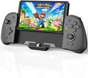 Switch/Switch OLED Controller for Handheld Mode,One-Piece Joypad Controller Replacement for Switch Pro Controller, RGB Switch Controllers Remote with Adjustable Turbo and Dual Motor Vibration