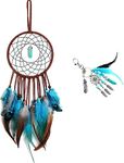 2Pcs Dream Catcher with Feather, BetterJonny Handmade Feather Dreamcatcher Wall Hanging Home Decoration for Home Ornament Craft