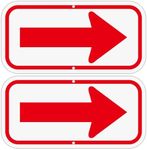 DIESOTT 2 Pack Red Arrow Signs, 12x