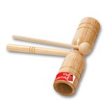 Percussion Plus PP253 Two Tone Wooden Block with Beater