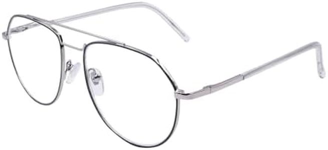 Gabriel + Simone Morty Reading Glasses for Men and Women Aviator Frame, Blue Light Blocking, Scratch-Resistant Lense Case