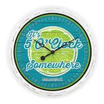 La Crosse Technology 433-3841MV2 15.75" Indoor/Outdoor Quartz Wall Clock-Margaritaville 5 O'Clock Somewhere, White/Teal