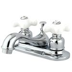 KINGSTON BRASS Centerset Lavatory Faucet with Brass/Abs Pop-Up, Polished Chrome, 3.06" x 4.05" x 6.88"