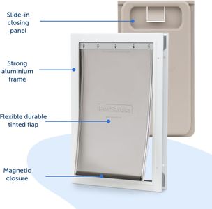 PetSafe Staywell Large Pet Door – White, Secure Flap for Dogs & Cats