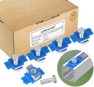 GZBEVITAR 3/8"-16 Nylon Channel Squeeze Nut and Bolt, Strut Channel Cone Nuts, Easy Positioning for American Channel Support Systems, Perfect for Solar Panels Mounting (64)