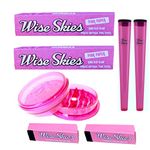 Pink Rolling Paper Bundle Set Christmas Rolling Gift Doob Tube Cone Holder