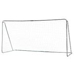 Franklin Sports unisex adult Non-Folding Franklin Sports Competition Soccer Goals Backyard Portable Steel Soccer Goals Youth Socc, Silver, 12 x 6 US