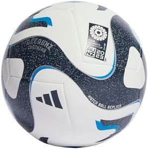 adidas Unisex-Adult Womens World Cup Training Ball, White/Collegiate Navy/Bright Blue/Silver Metallic, 5