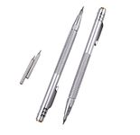 IMT Tungsten Carbide Tip Scriber 2 Pack, Aluminium Etching Engraving Pen with Clip and Magnet for Glass/Ceramics/Metal Sheet, Extra 2 Free Replacement Marking Point