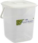 Whitefurze Durable Clear Plastic Food Canister with Handle 10L Item