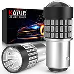 KaTur 2pcs 900 Lumens 1157 BAY15D 1016 1034 7528 Base Super Bright 3014 78SMD Lens LED Bulbs Brake Turn Signal Tail Backup Reverse Brake Light Lamp Red 12V 4W