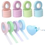 16 Rolls Eyelash Extension Tape,HOINCO Eyelash Tape Adhesive Fabric with Heart-Shaped Tape Dispenser Cutter