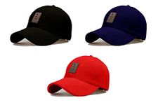 FY LANE Combo ediko 3 Cap for Men Women Topi Unisex Head Branded Boy's Girl's Caps Adjustable Strap Summer Sports Cricket Gym Dance Cotton Free Size