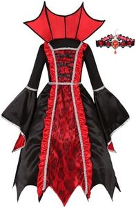 Gomukot Direct Girls Vampire Costume for Halloween Party Dress Up (6-8 Years)